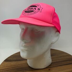 Vintage Bubba's Hanalei Hawaii Pink Adjustable Trucker Snapback Hat Cap